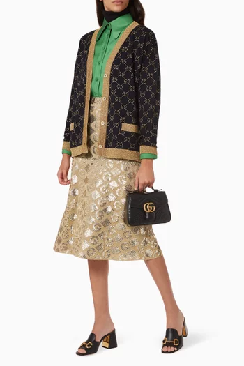 Cardigan in GG Cotton Lamé