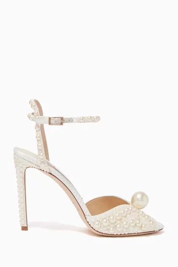 Sacora 100 Pearl Satin Sandals     