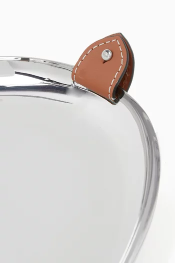 صينية تقديم وايت بيضاوية ستانلس ستيل