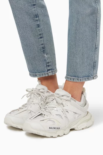 White Track Running Sneakers