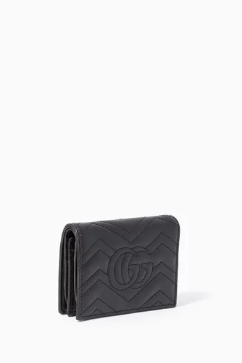 Black GG Marmont Matelassé Wallet