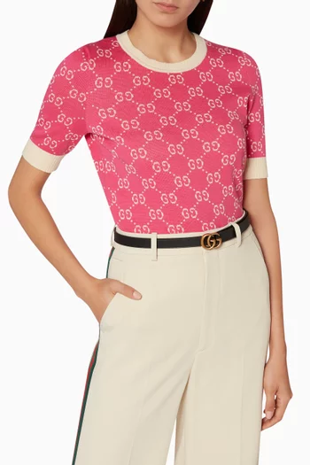 GG Marmont Thin Belt in Leather