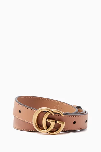 GG Marmont Thin Belt in Leather