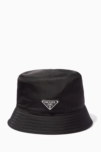 قبعة باكيت بشعار الماركة أسود