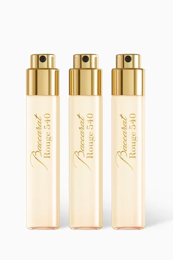عبوات إعادة ملء عطر مركز باكارات روج 540، 3 × 11 ملل