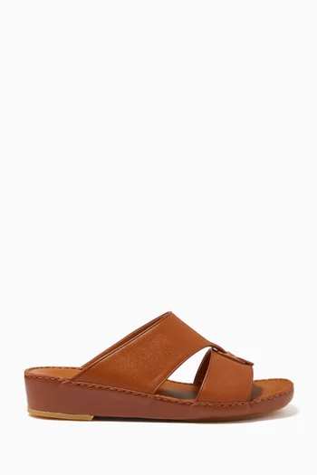 Heritage Sandals with Crocodile Buckle in Calf Leather