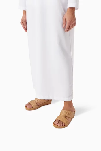 Peninsula Trecce Sandals in Karung Snakeskin  