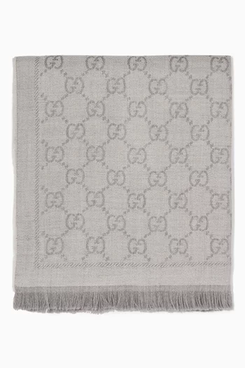 GG Jacquard Knitted Scarf 