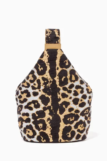 Kit Leopard-Print Lurex Bag