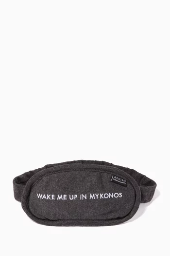 قناع للعين مزين بعبارة Wake Me Up In Mykonos