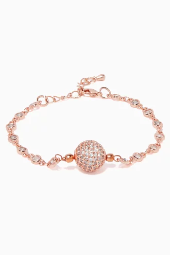 Cubic Zirconia Ball Sparkle Bracelet    