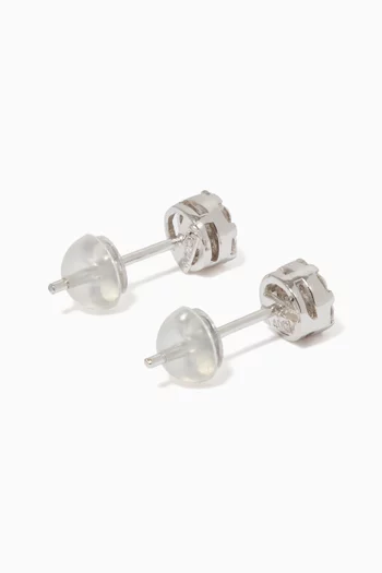 Floral Diamond Stud Earrings   
