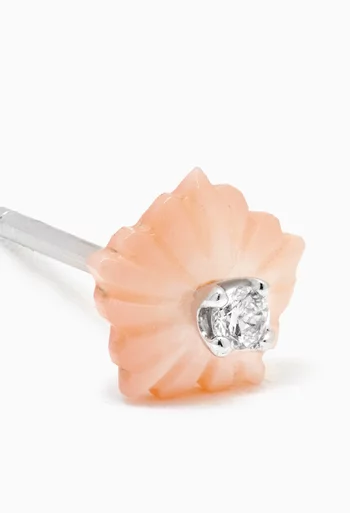 Floral Topaz Diamond Stud Earrings