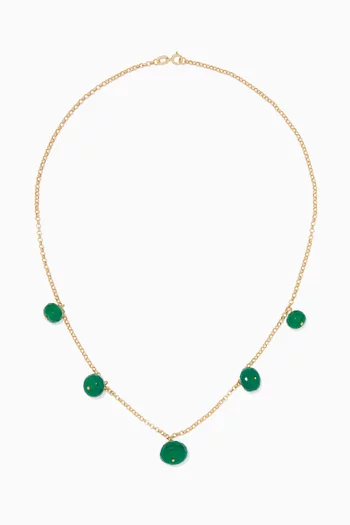 Gold & Oynx Necklace      