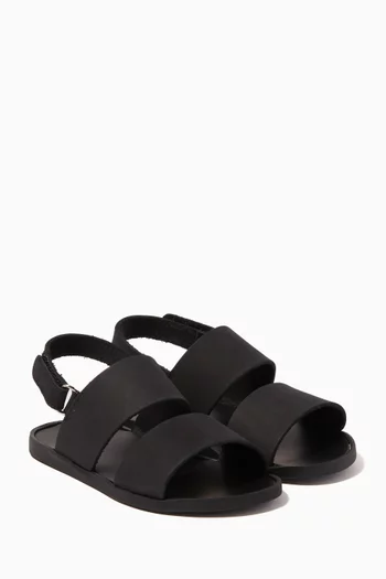 Open-Toe Leather Sandals   