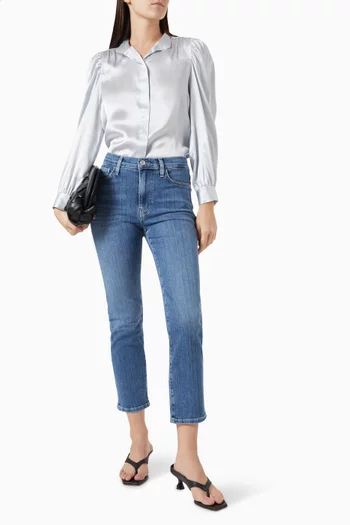 Le High Straight Jeans in Denim