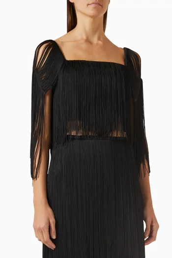 Delta Fringed Cropped Top