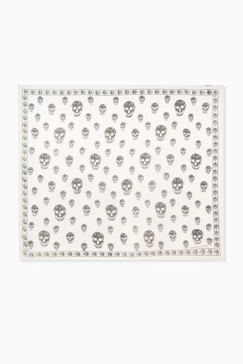 Skull-print Scarf in Silk
