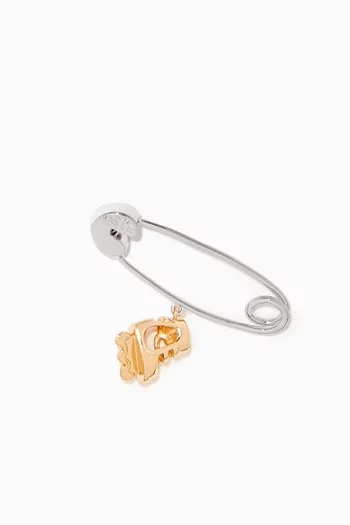 'It's A Boy!' Roller Skate Diamond & Sapphire Brooch