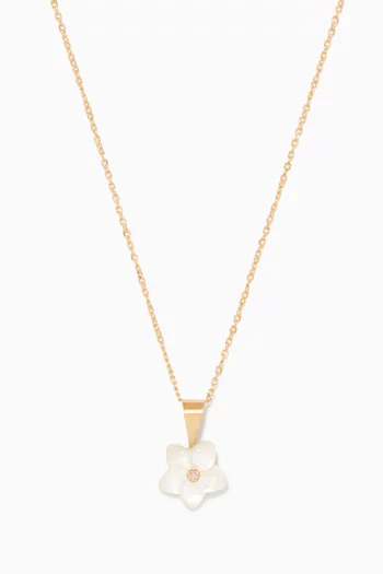 Floral Diamond Pendant Necklace 