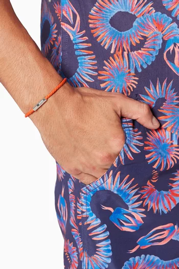 Gianni Sterling Silver & Woven Leather Bracelet          