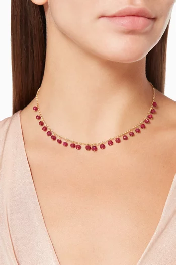 Ruby Beaded Necklace        