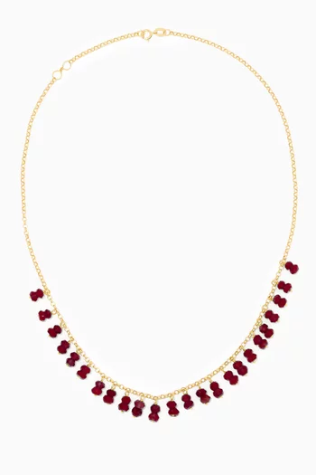 Ruby Beaded Necklace        