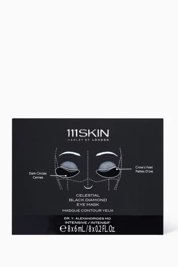 Celestial Black Diamond Eye Masks, Pack of 8