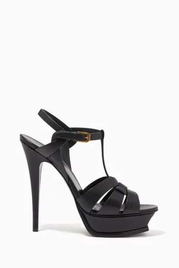 Tribute 135 Platform Sandals in Smooth Leather   