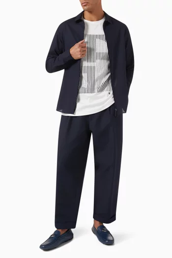 Zip-up Shirt in Cotton