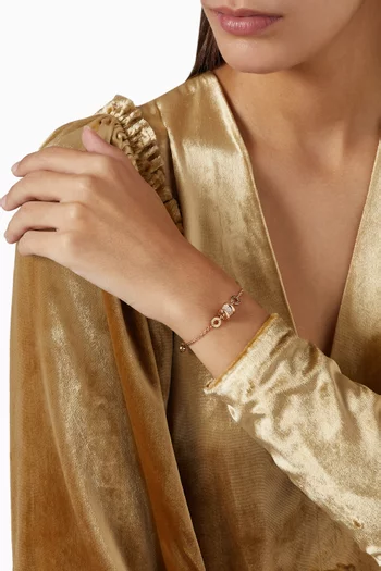 B.zero1 Diamond Pavé Bracelet in 18kt Rose Gold