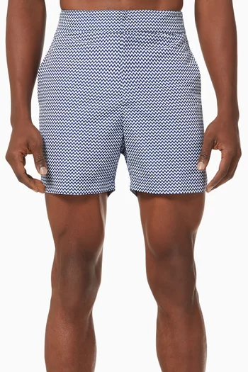 Classic Copacabana Print Swim Shorts in Cotton