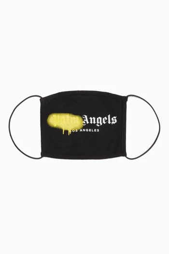 Los Angeles Sprayed Logo Face Mask in Cotton   