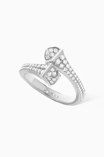 Cleo Diamond Ring in 18kt White Gold