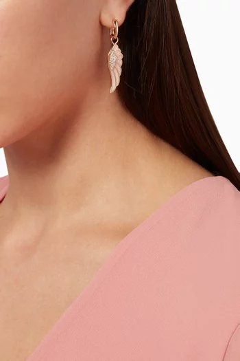 Wings Reflection 'Spring' Small Earrings in 18kt Rose Gold  