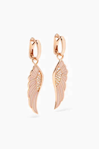 Wings Reflection 'Spring' Small Earrings in 18kt Rose Gold  