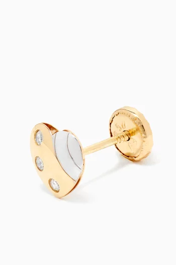 Heart Diamond Earrings in 18kt Gold