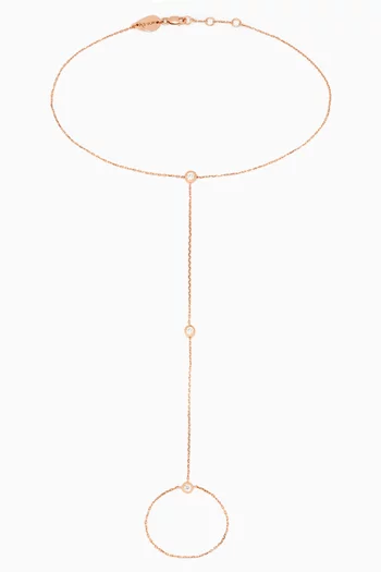 Diamond Foot Chain in 18kt Rose Gold 