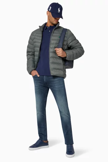 Custom Slim Fit Cotton Mesh Polo  