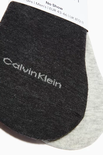 Cotton Blend Invisible Socks, Set of 2