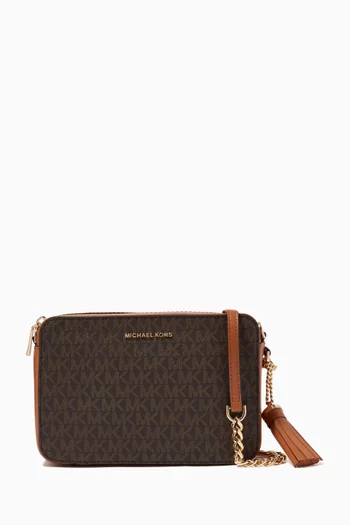 Ginny Crossbody Bag in Canvas & Leather    