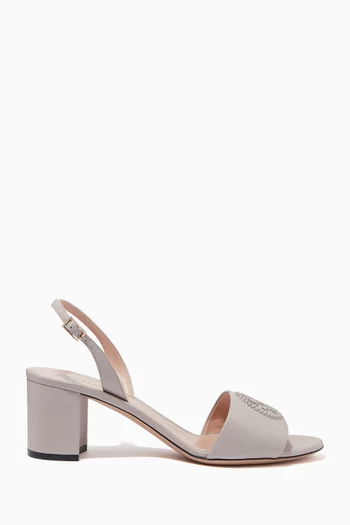 Charlotte Slingback Sandals in Leather   