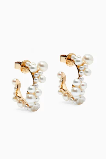 Mary Pearl Earrings in 14kt Yellow Gold        