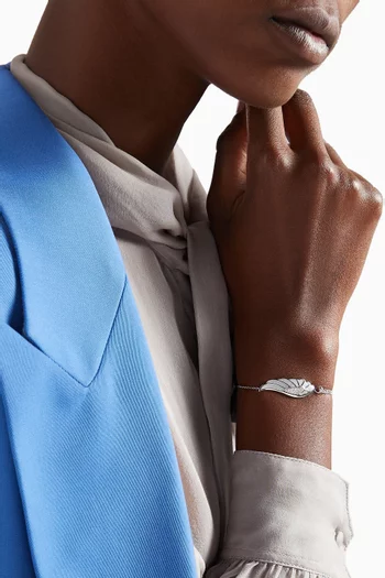 Wings Reflection "Winter" Diamond Bracelet with Enamel in 18kt White Gold          