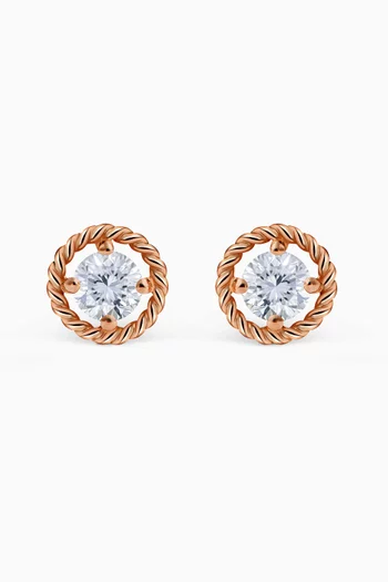 Salasil Earrings with Diamonds in 18kt Rose Gold, Mini     