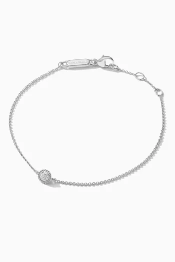 Salasil Bracelet with Diamond in 18kt White Gold, Small    