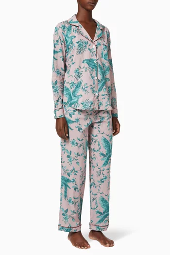 Bromley Parrot Long Cotton Pyjama Set    