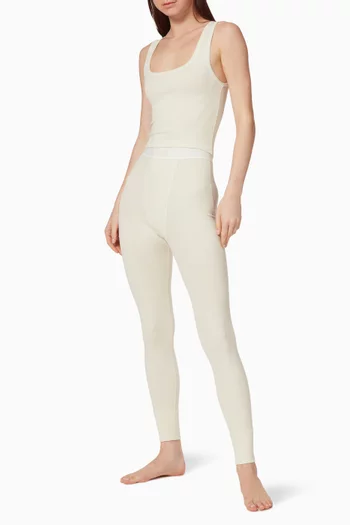 Cotton Rib Thermal Leggings