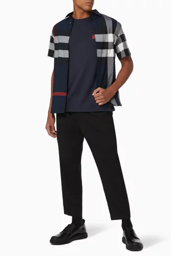 Check Stretch Cotton Poplin Shirt    
