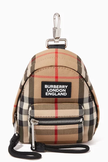 Burberry vintage check and leather key ring best sale